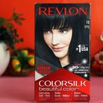 Revlon Silk Hair Color Black 10 nourishing long-lasting hair dye.