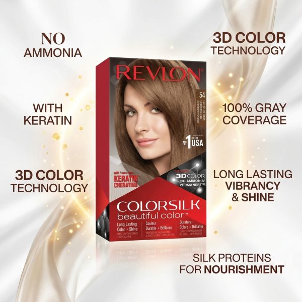 Revlon Silk Hair Color Light Golden Brown 54