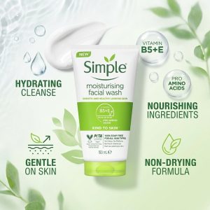 Simple Moisturising Kind to Skin Facial Wash 150ml (Poland)